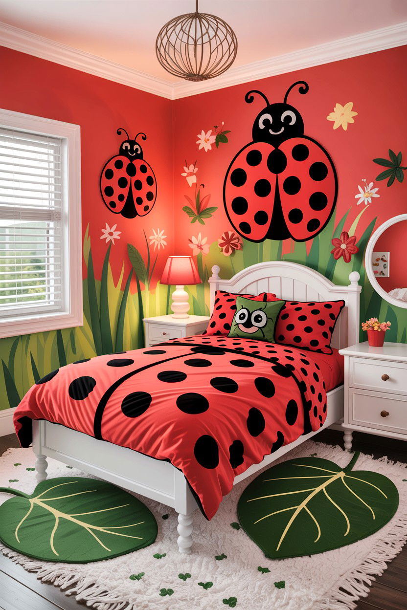 Ladybug Bedroom - 30 animal themed bedroom ideas