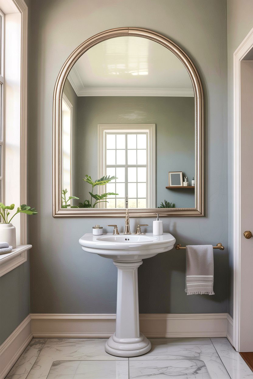 Large Arched Bathroom Mirror - 30 arched bathroom mirror ideas