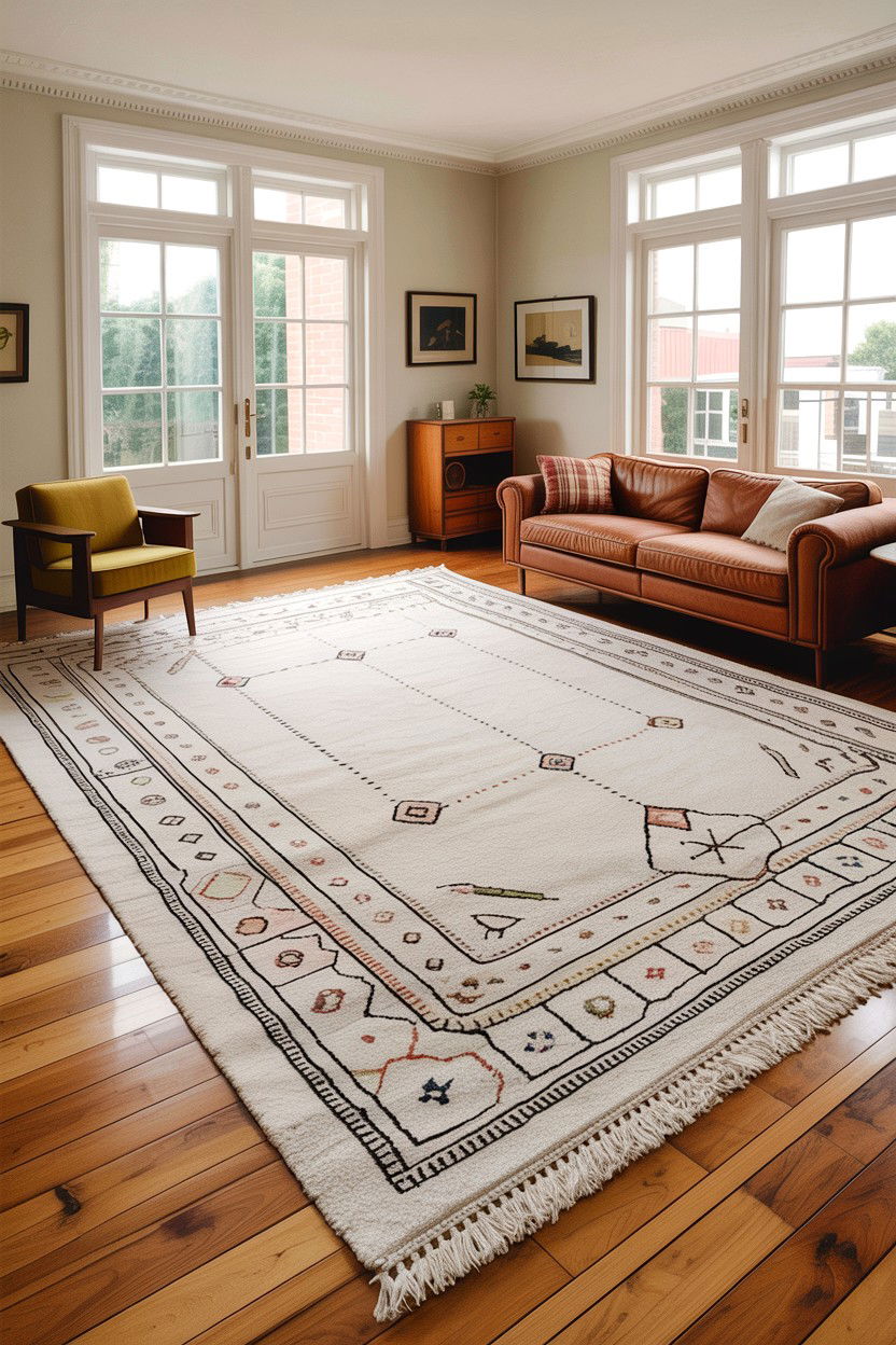 Large Area Rug - 30 living room enhancement ideas