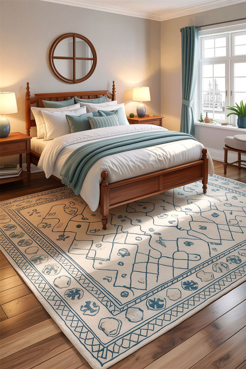 Large Area Rug - 30 cheap bedroom ideas