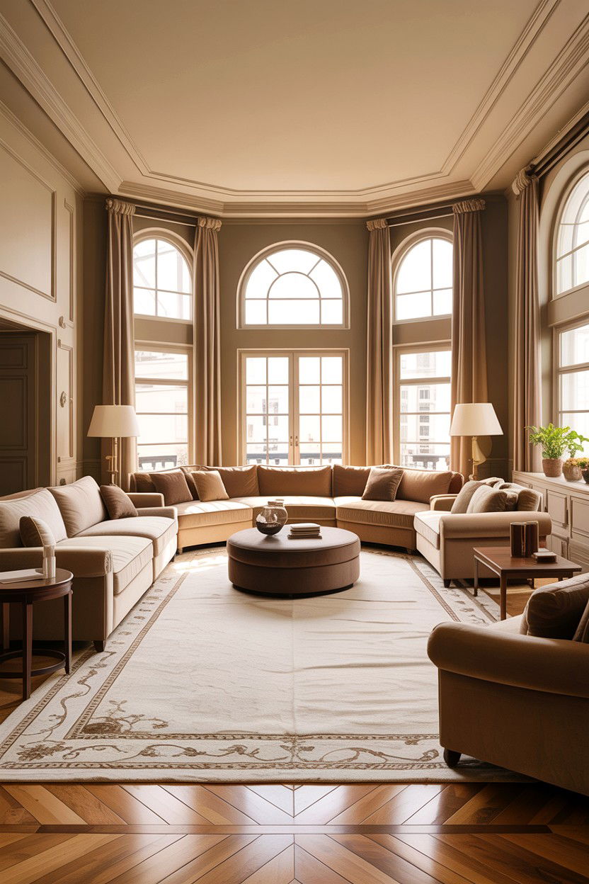 Large Beige Living Room - 30 all beige living room ideas