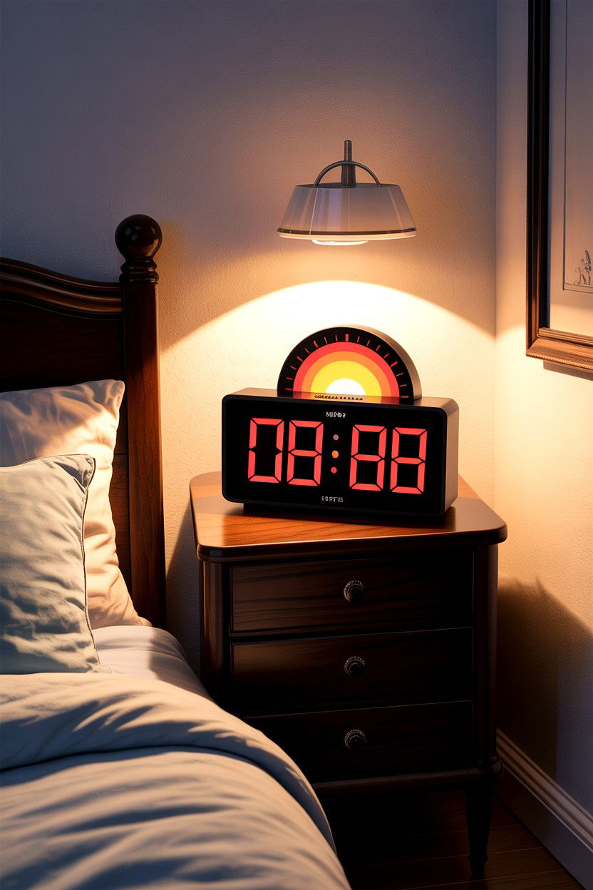 Large Display Sunrise Alarm Clock - 30 bedroom sunrise alarm clocks