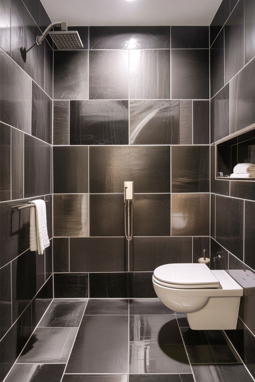 Large Format Tile Bathroom - 30 spacious bathroom ideas