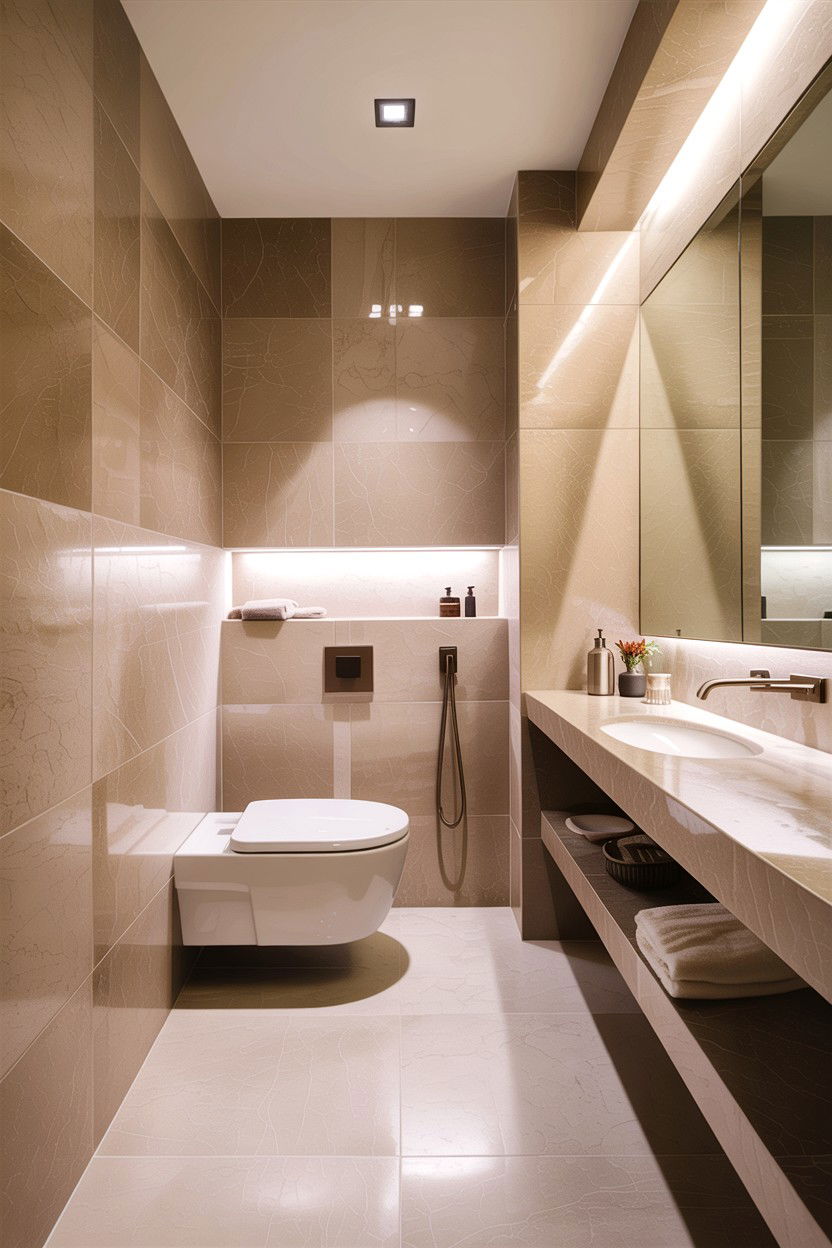 Large Format Tile - 30 contemporary bathroom ideas