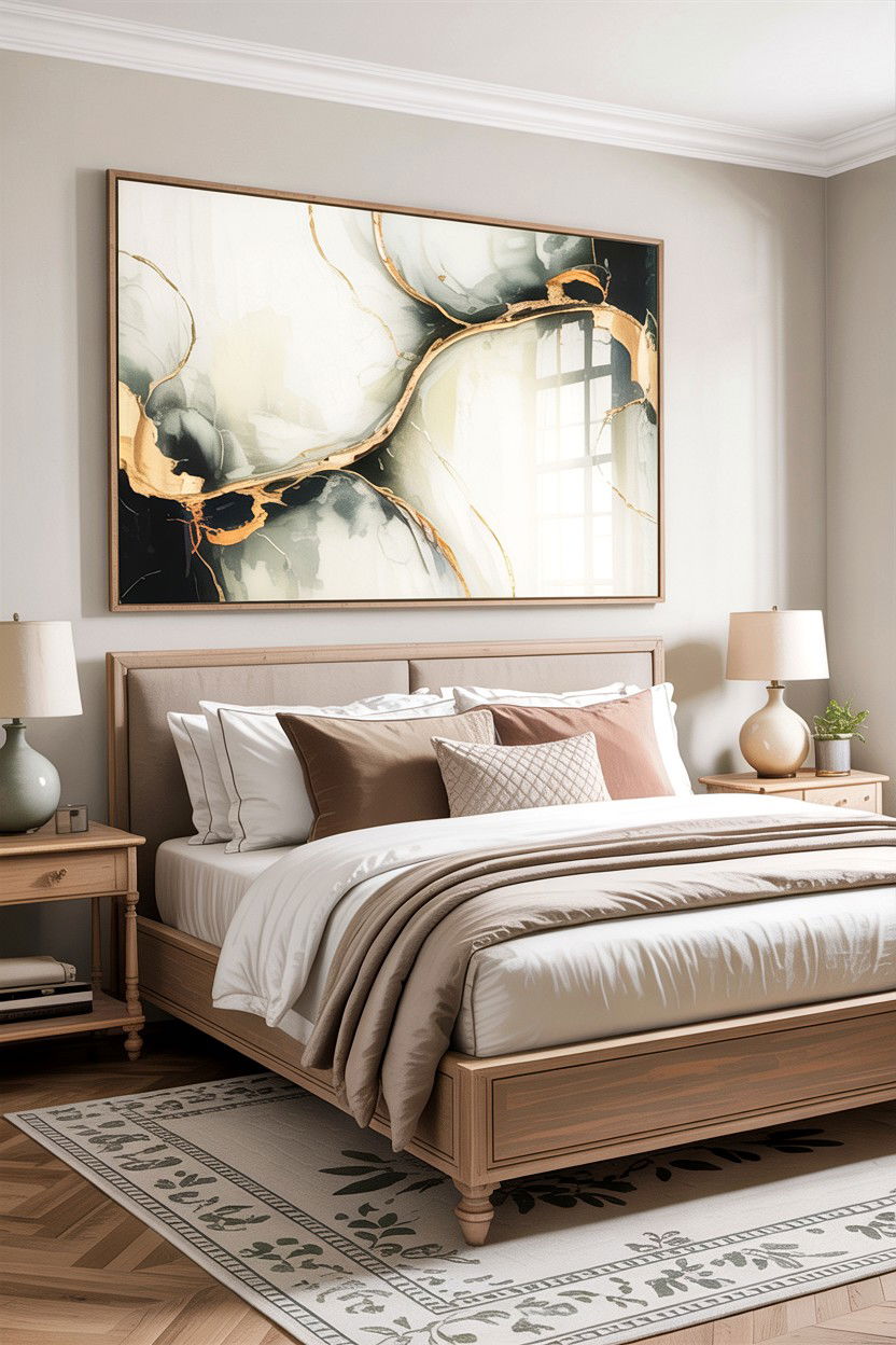 Large Scale Abstract Art - 30 California casual bedroom ideas