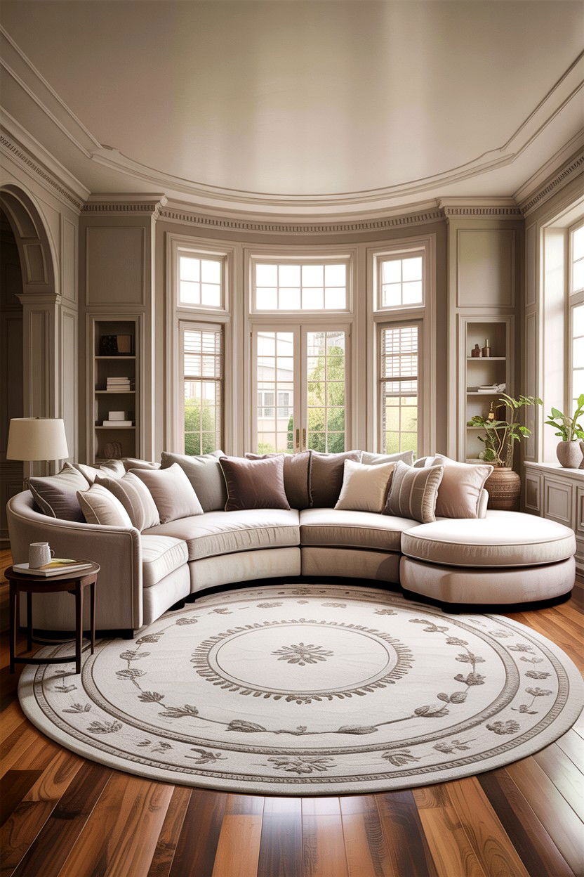 Large Sectional Curved Sofa - 30 living room curved sofa ideas