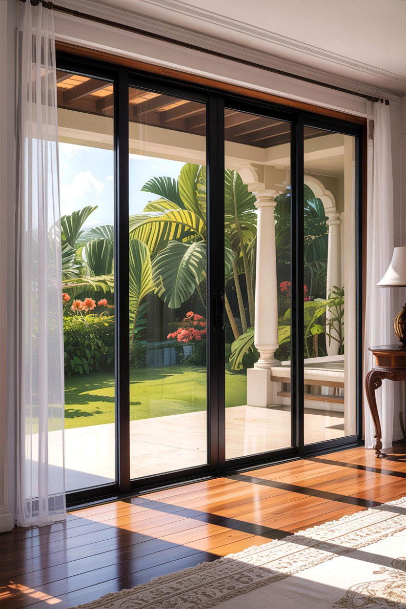 Large Sliding Glass Doors - 30 Balinese bedroom ideas
