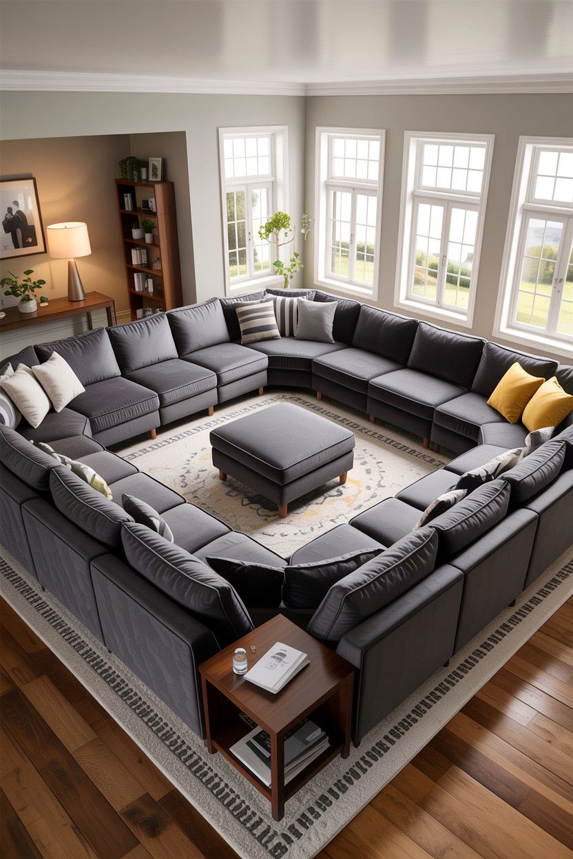 Large U Shaped Sectional - 30 living room corner sofa ideas