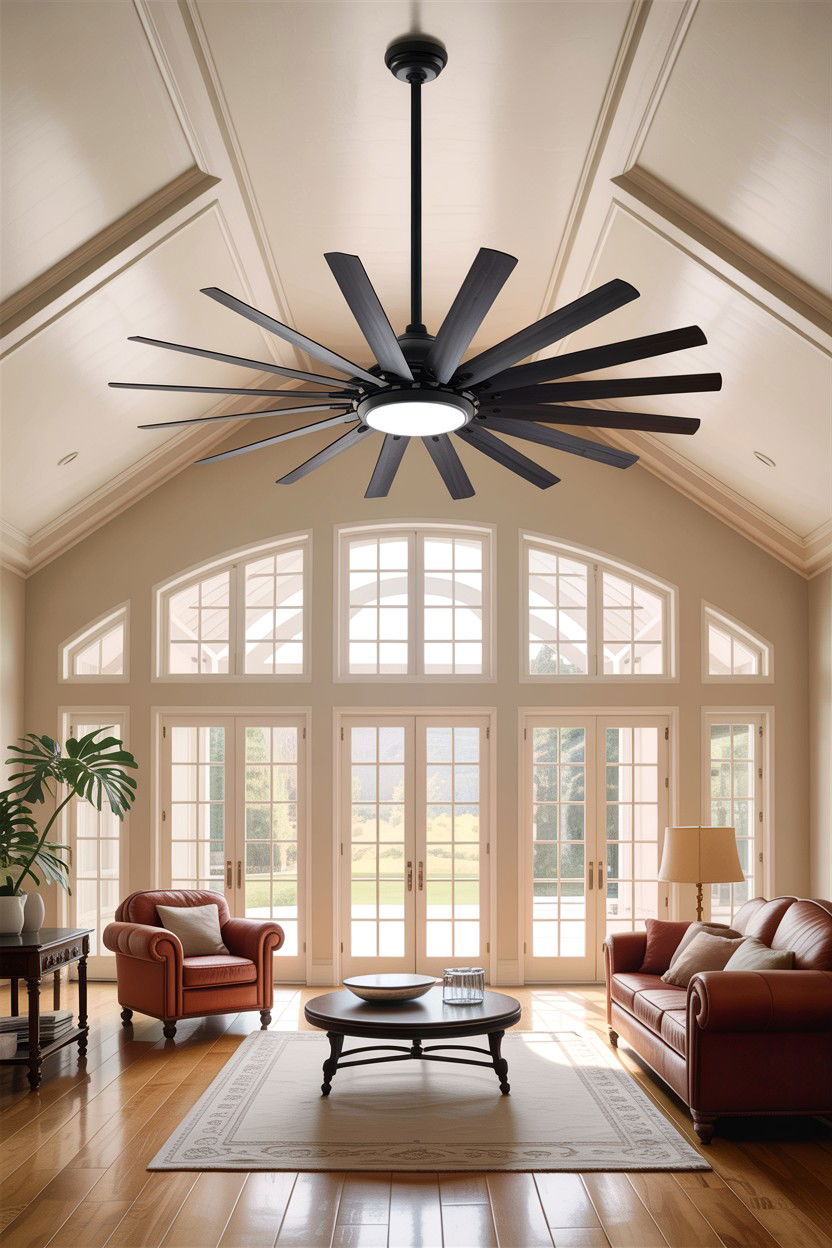 Large ceiling fan for high ceilings - 30 living room fans