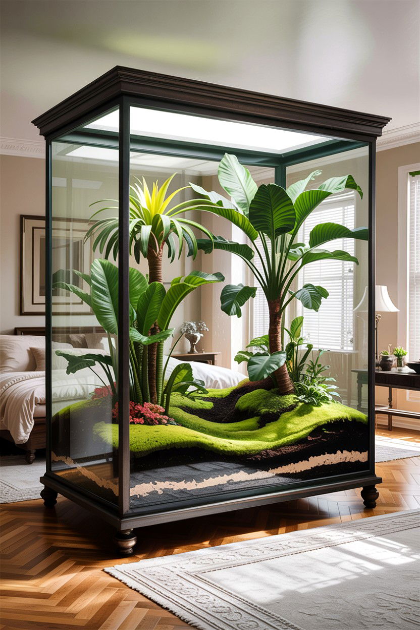 Large floor terrarium - 30 bedroom terrariums