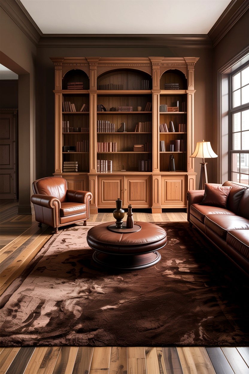 Large open brown living room - 30 warm brown living room ideas