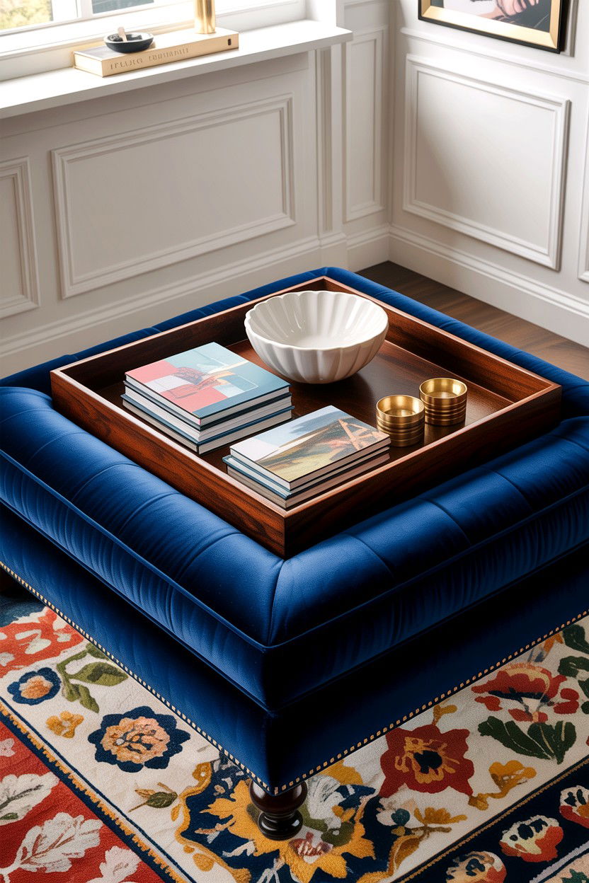 Large square ottoman tray - 30 living room decorative trays