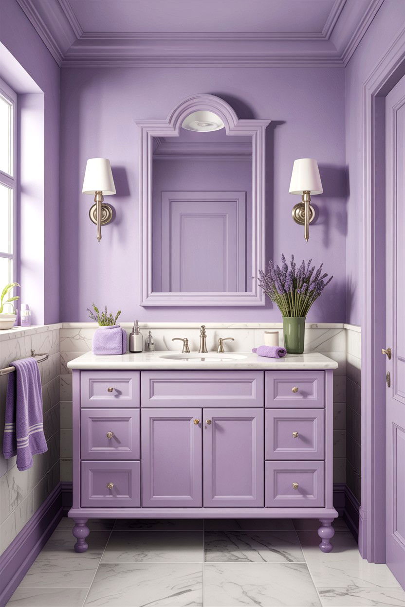 Lavender Bathroom - 30 colorful bathroom ideas