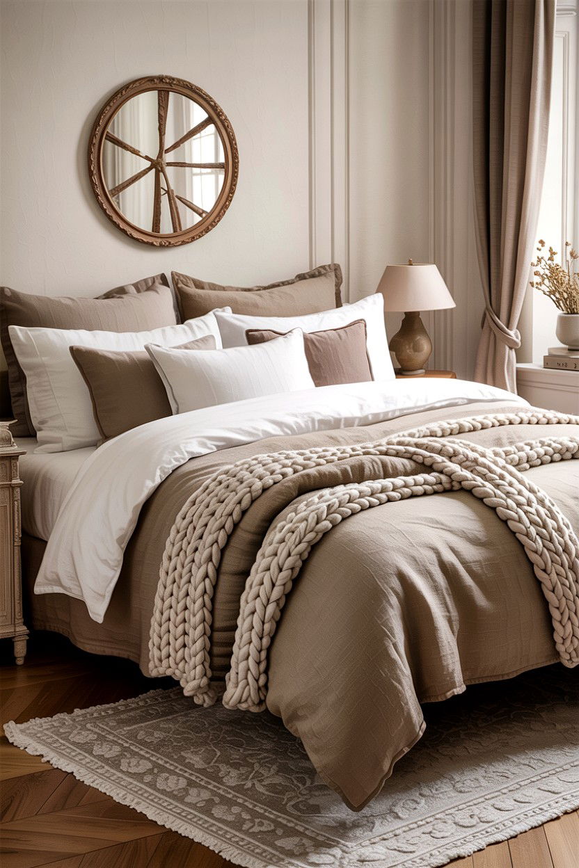 Layered Bed Linens - 30 cheap bedroom ideas