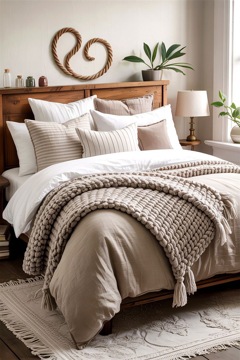 Layered Bedding Texture Set - 30 first apartment bedroom ideas