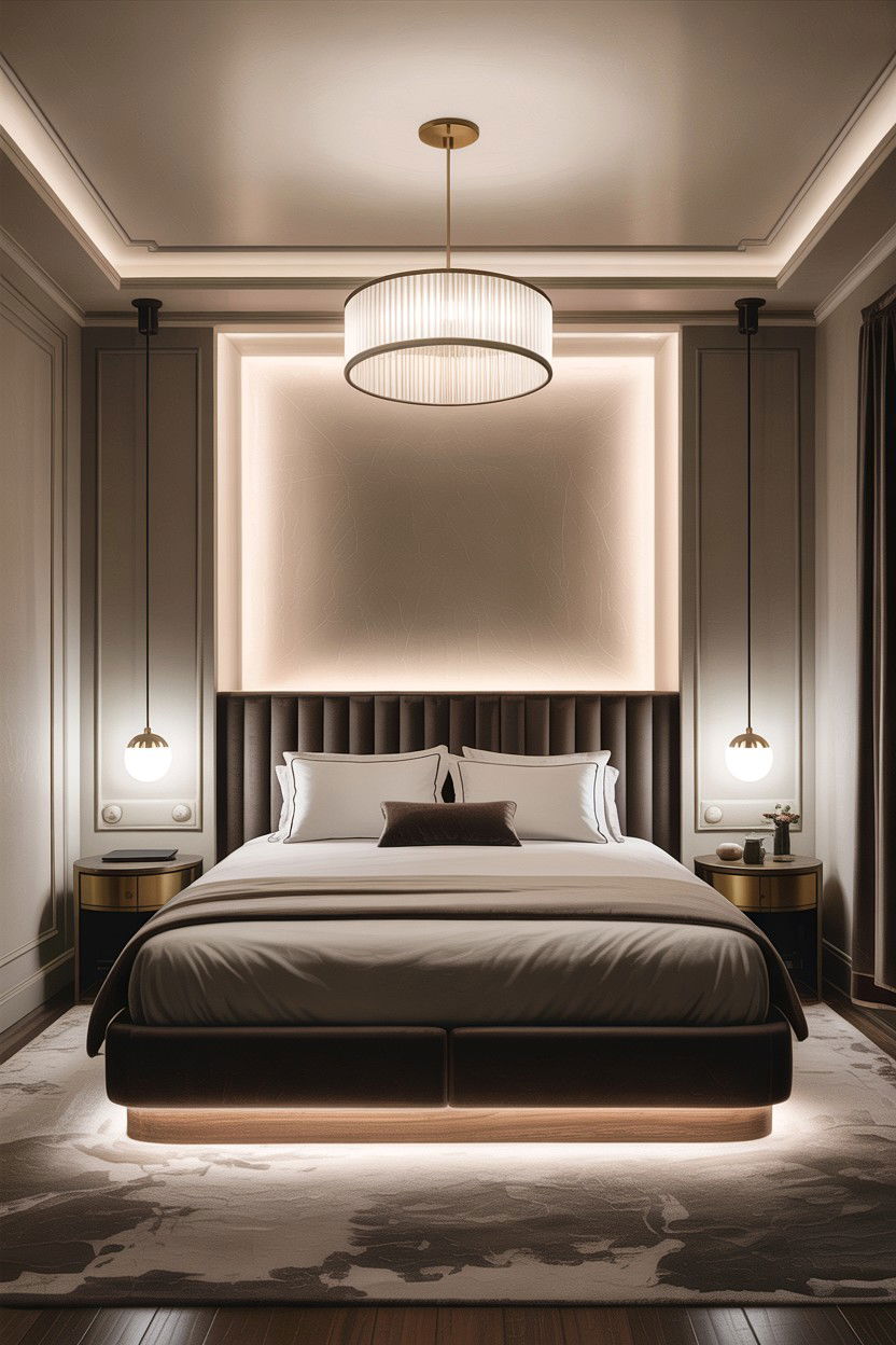 Layered Lighting - 30 boutique hotel bedroom ideas