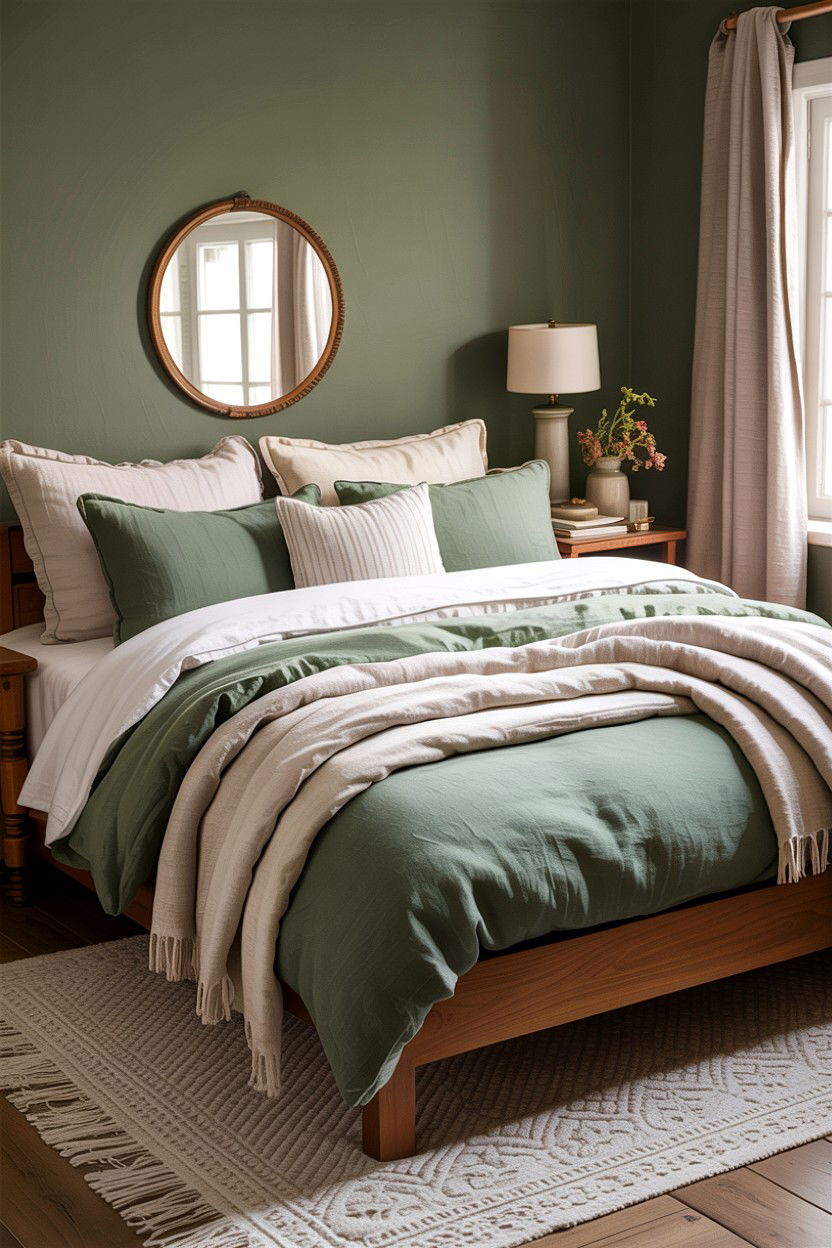 Layered Linen Bedding - 30 linen bedroom ideas