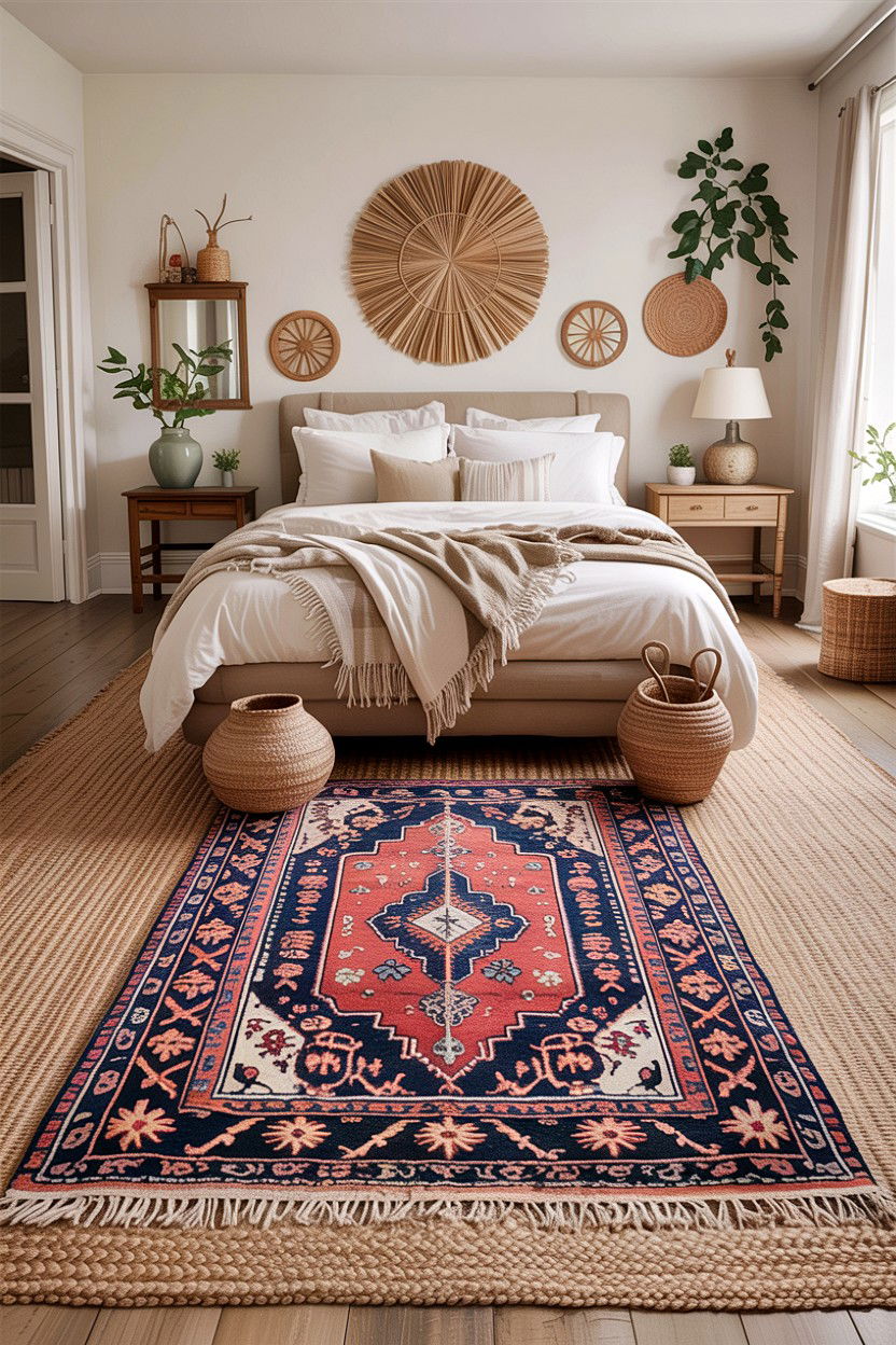 Layered Oriental Rug - 30 bedroom oriental rugs