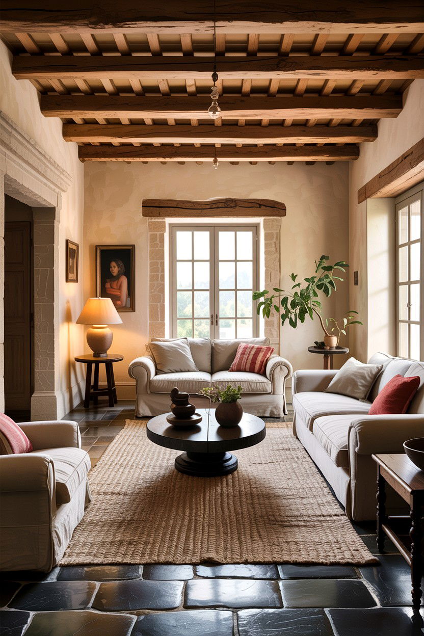 Layered Texture Living Room - 30 living room Tuscan furniture ideas