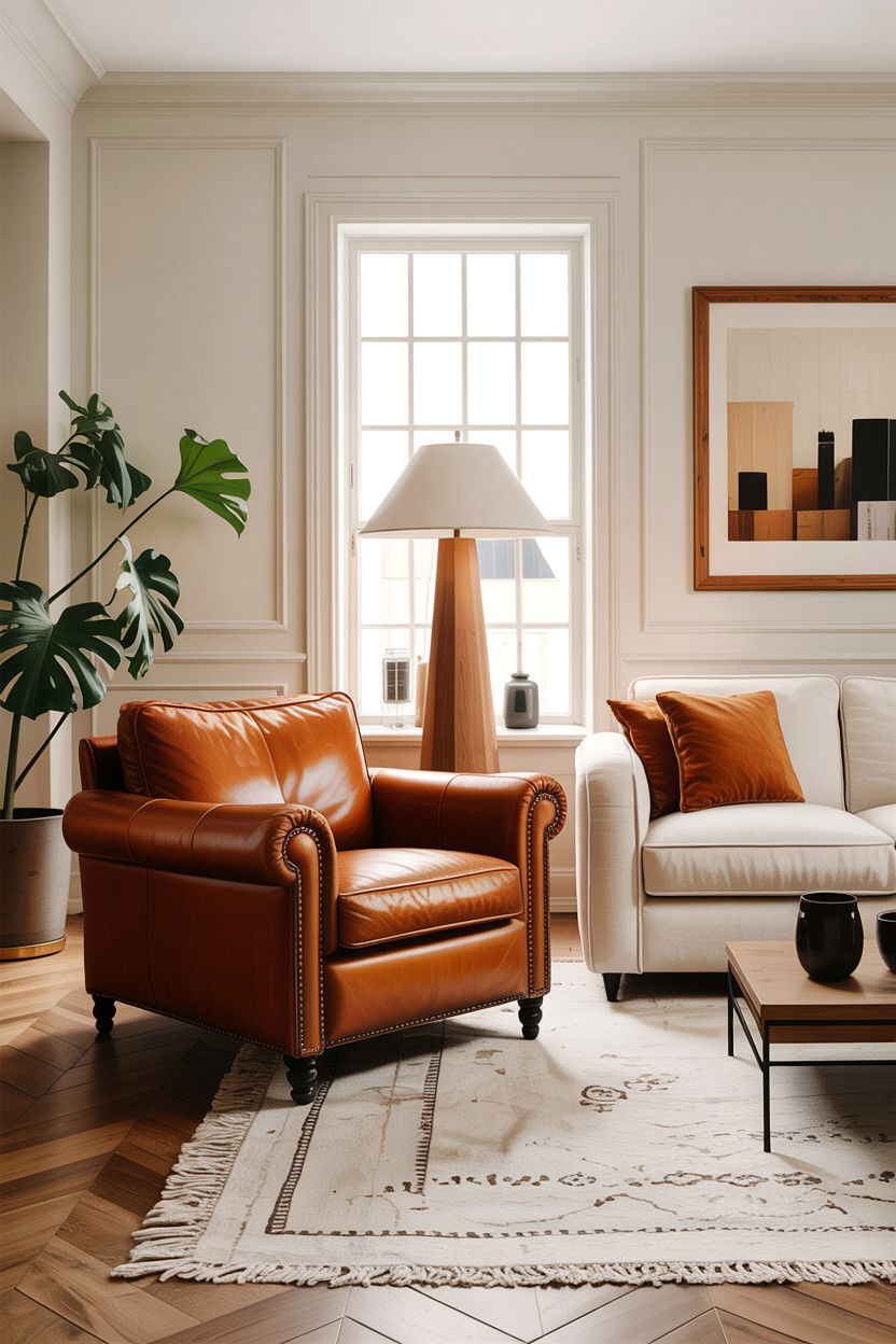 Leather Accent Living Room - 30 California casual living room ideas