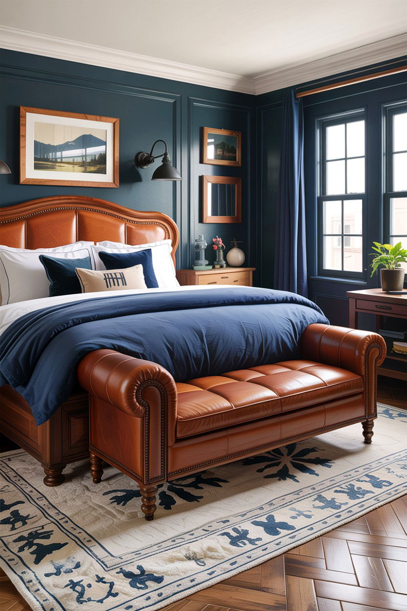 Leather End Of Bed Bench - 30 bedroom ottomans