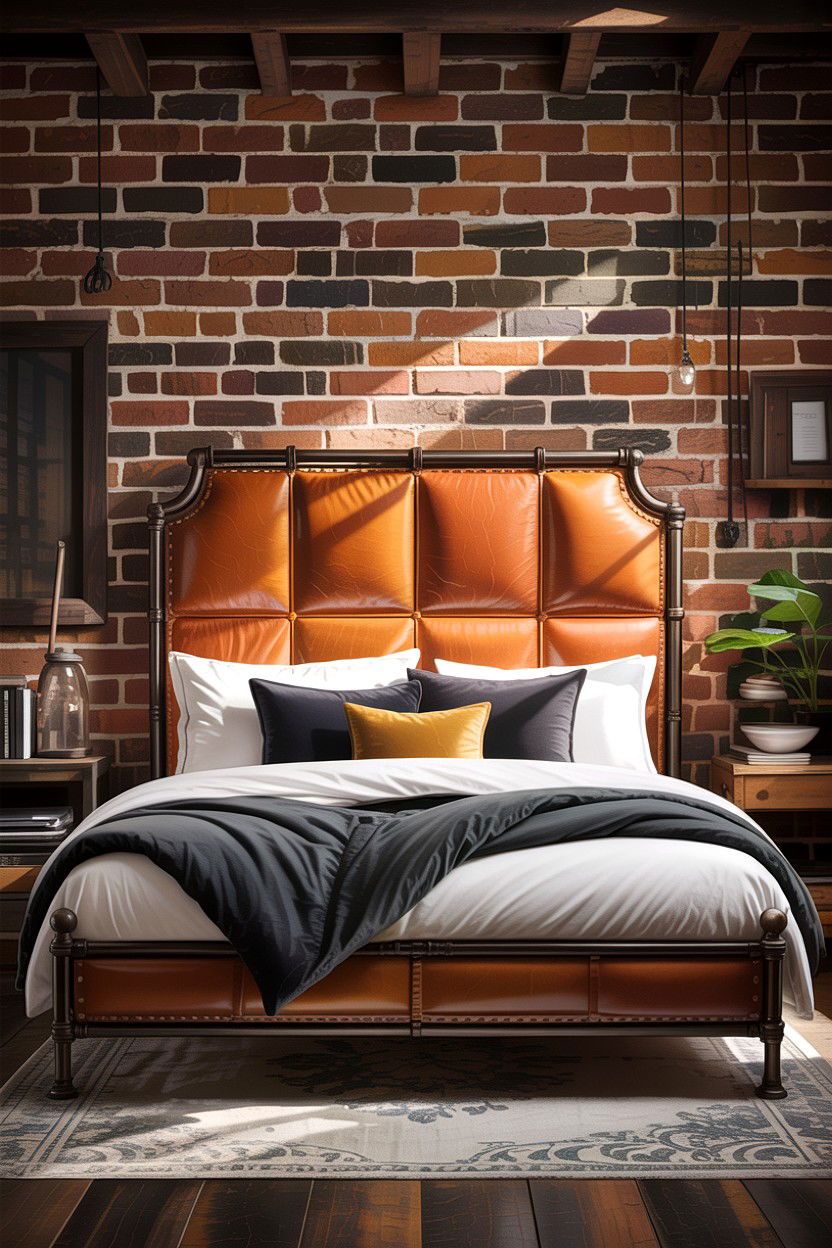 Leather Headboard - 30 bedroom headboard ideas