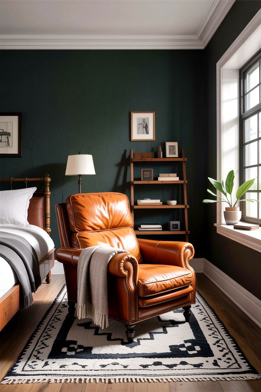 Leather Lounge Chair - 30 bedroom chairs