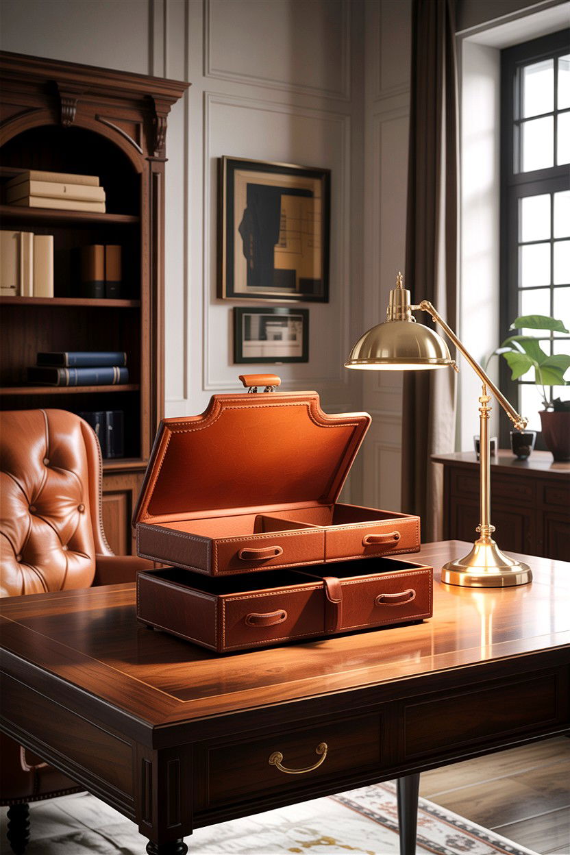 Leather Valet Box - 30 living room decorative boxes