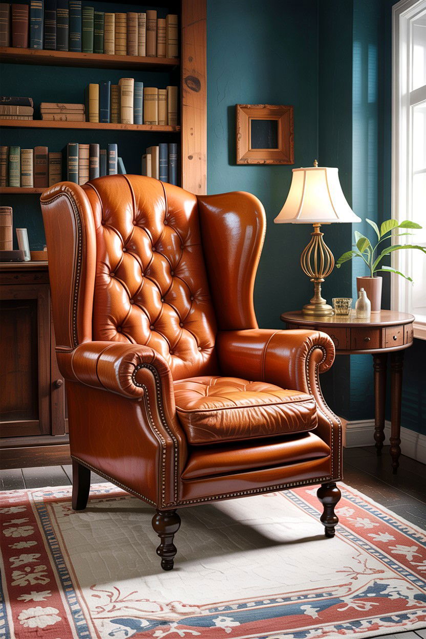 Leather wingback chair - 30 living room accent chairs