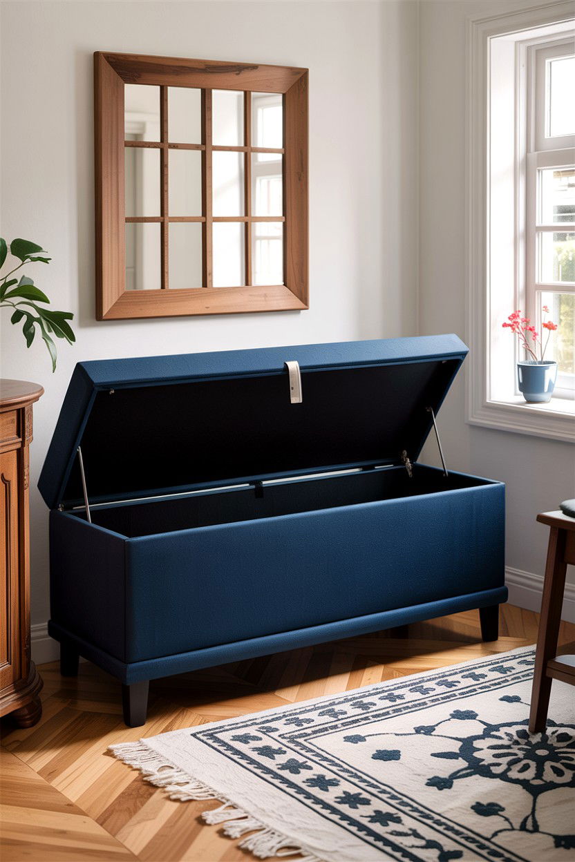 Lidded storage bench - 30 bedroom storage benches