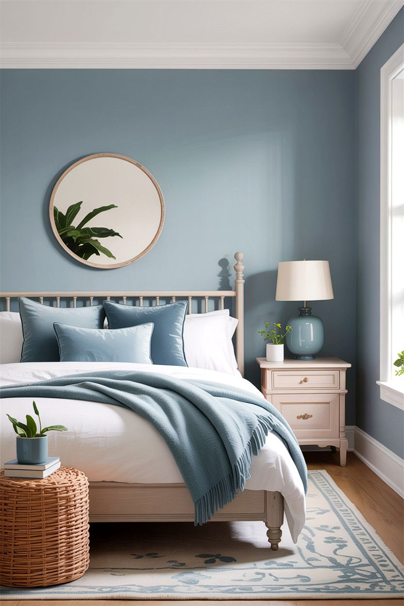 Light Blue Accent - 30 California casual bedroom ideas