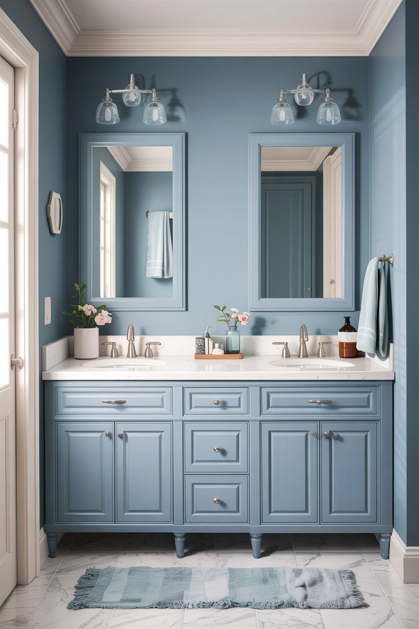 Light Blue Bathroom Cabinets - 30 light blue bathroom ideas