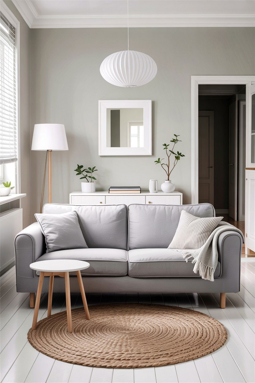 Light Gray Scandinavian Living Room - 30 living room gray furniture ideas