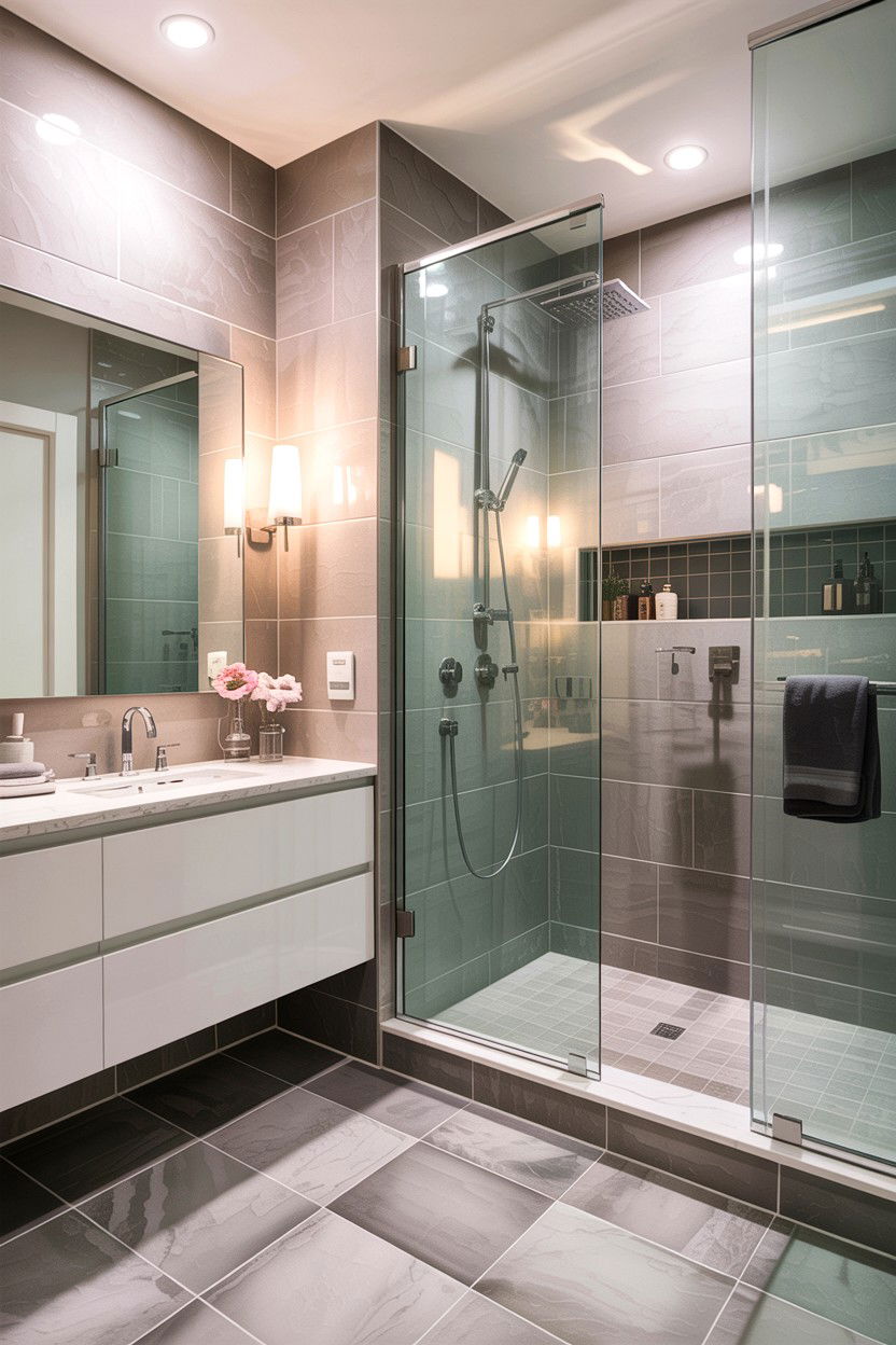 Light Gray Tile Bathroom - 30 gray bathroom ideas