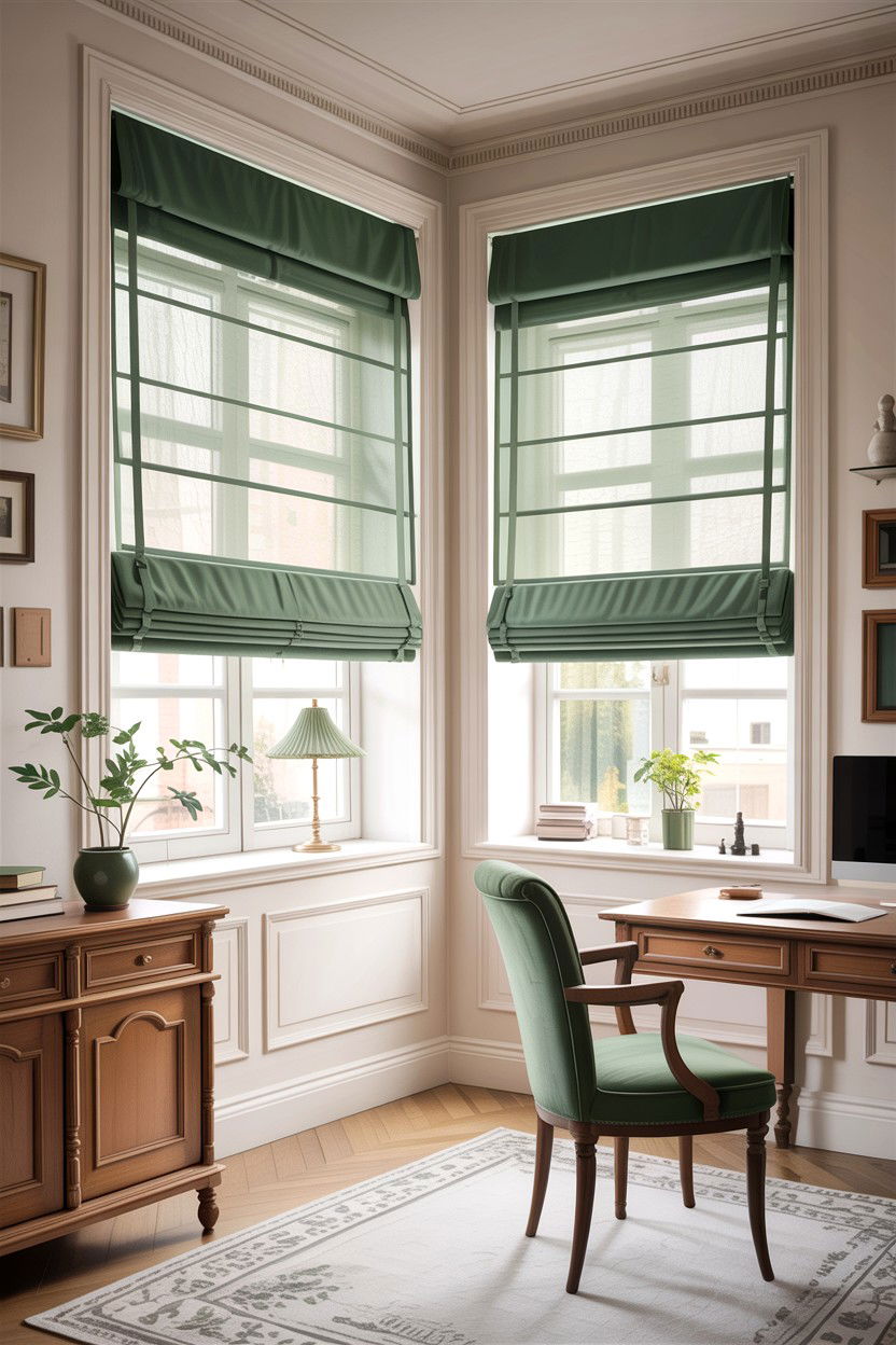 Light Green Window Blinds - 30 scandinavian green bedroom ideas