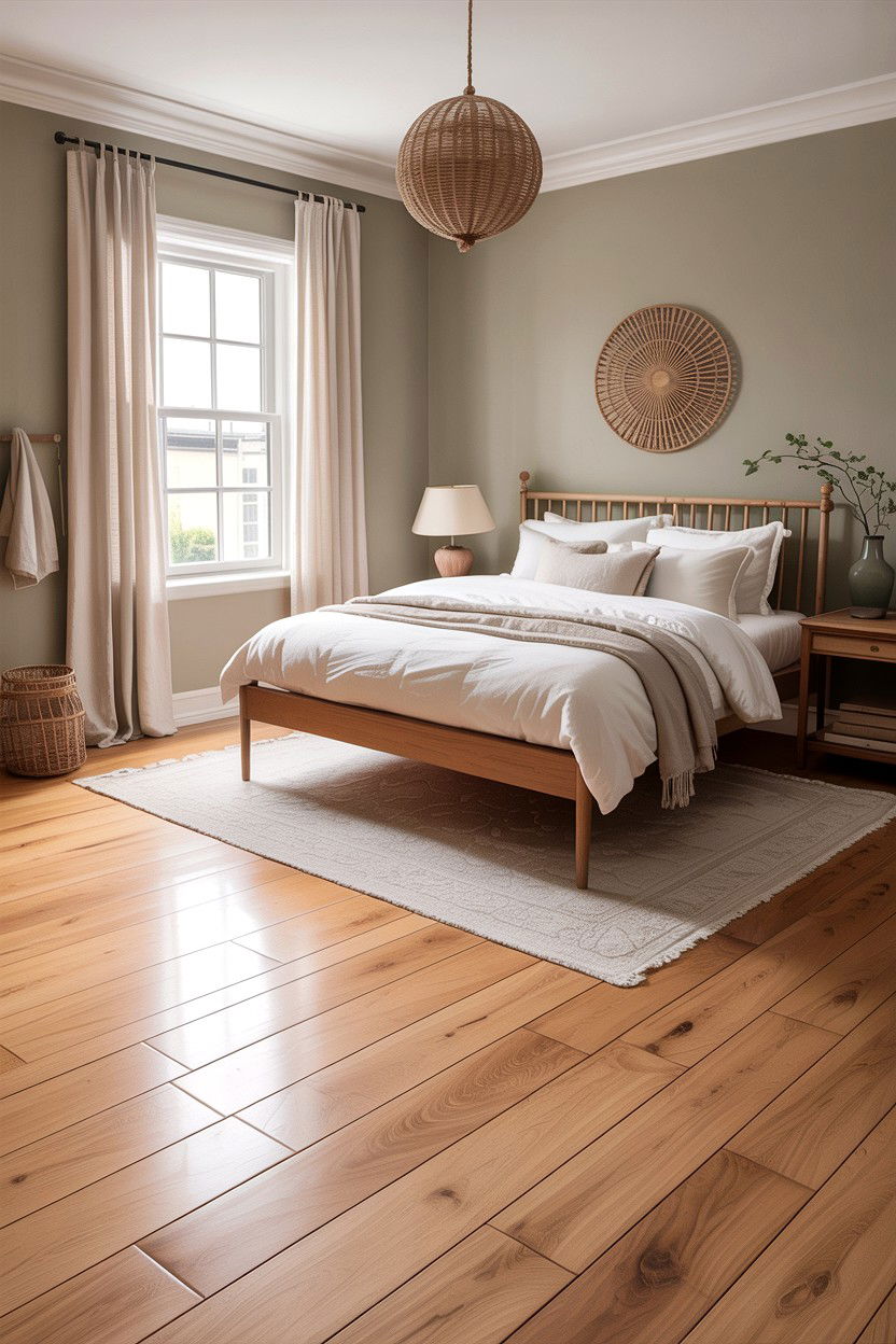 Light Oak Hardwood - 30 bedroom floor ideas