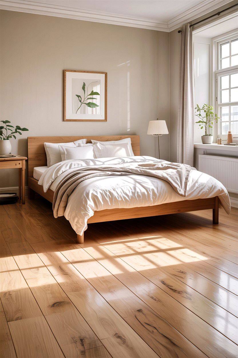 Light Oak Laminate Flooring - 30 bedroom laminate flooring ideas