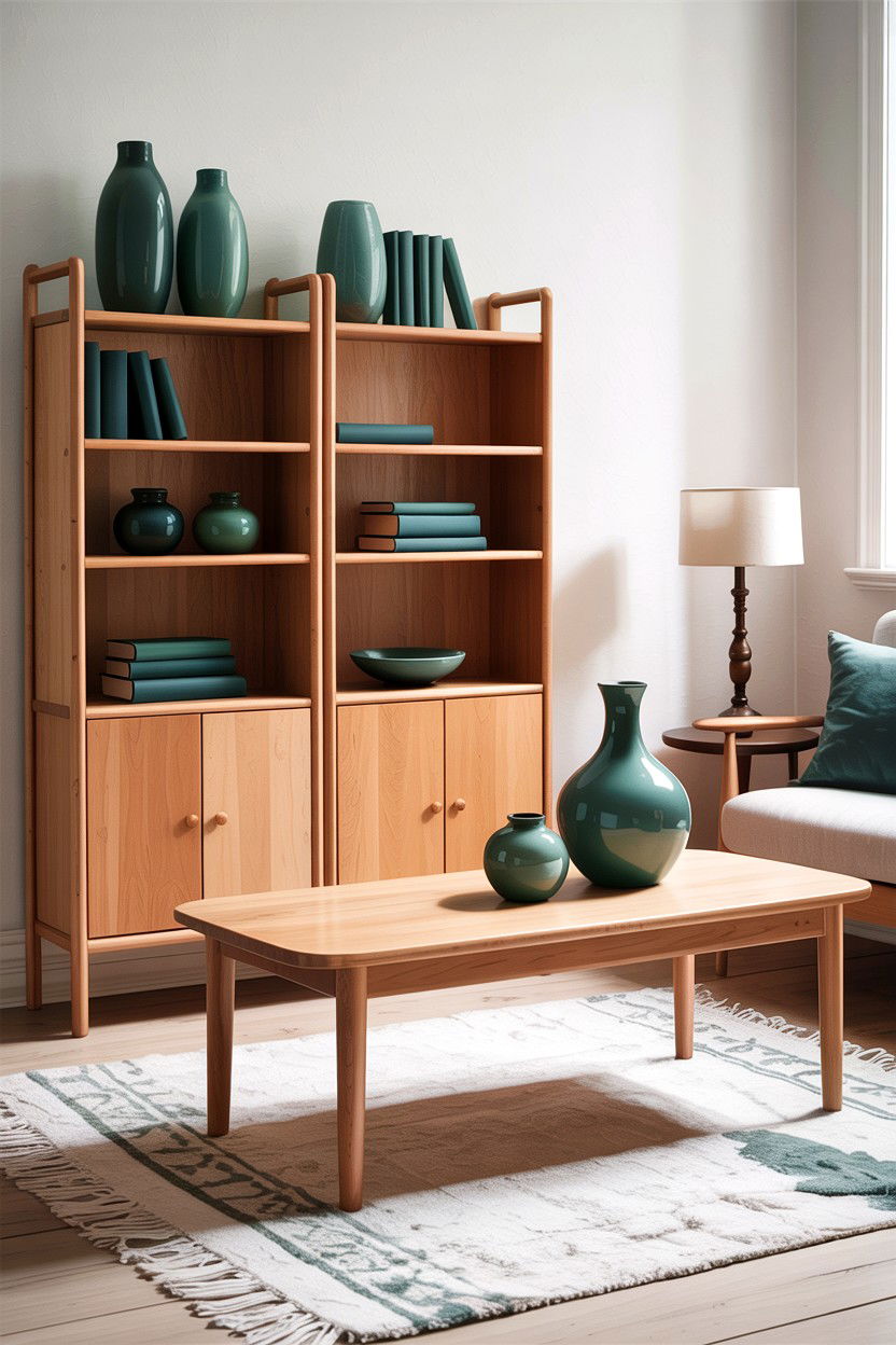 Light Wood Furniture Teal Decor - 30 scandinavian teal living room ideas