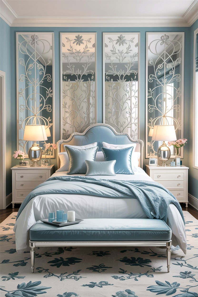 Light blue and silver bedroom - 30 bedroom color schemes