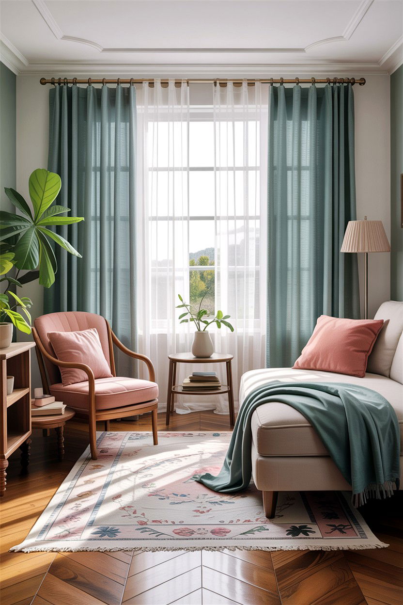 Light filtering room divider curtain - 30 living room curtain dividers