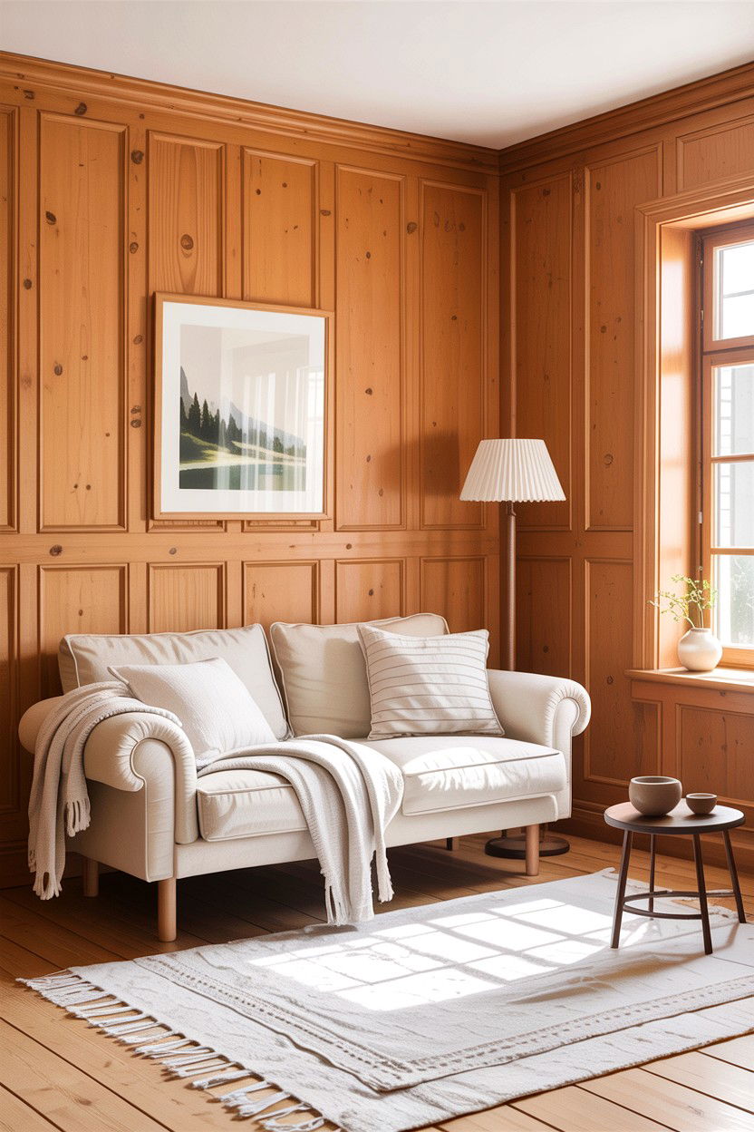 Light wood paneled room - 30 Finnish living room ideas