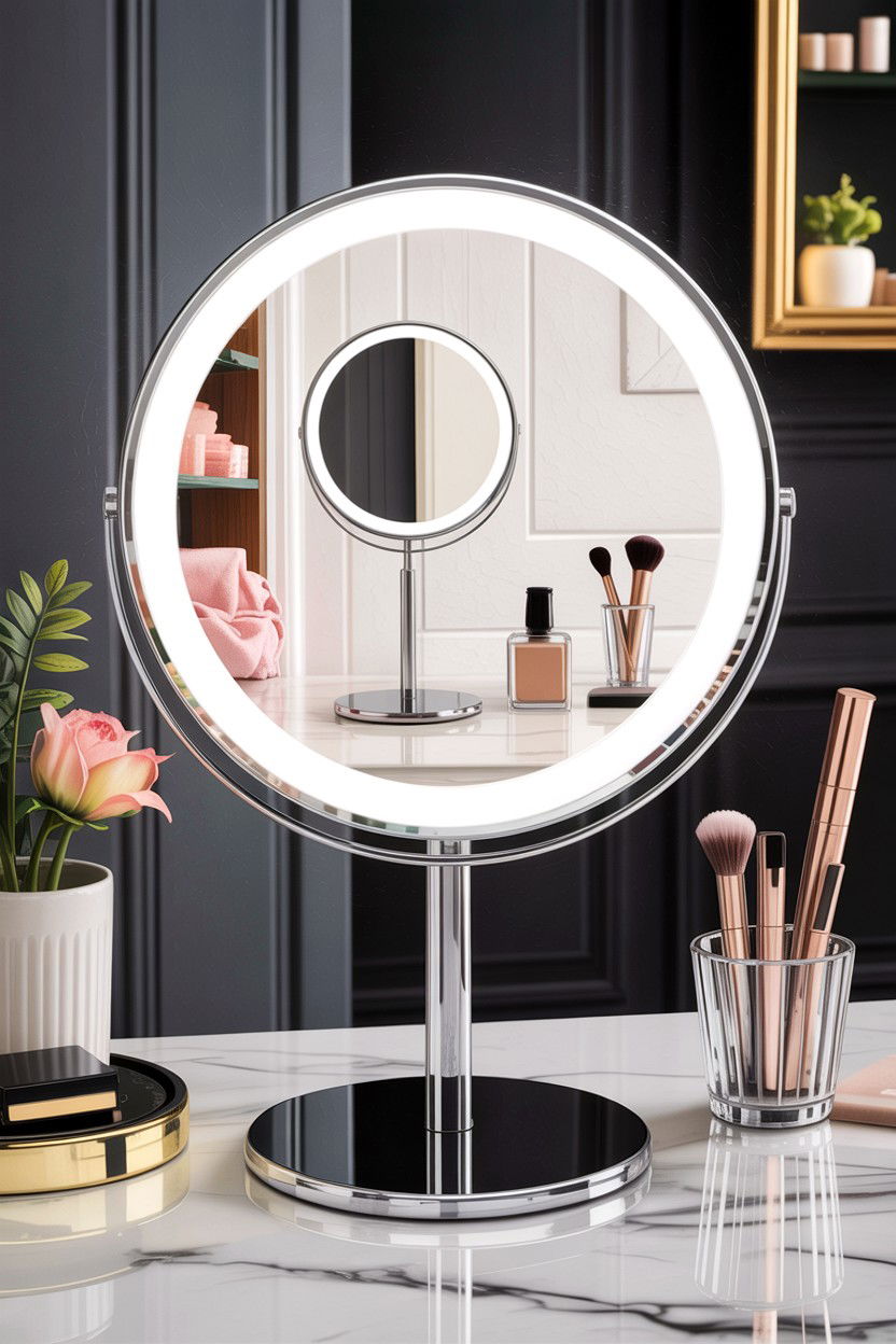 Lighted Makeup Mirror - 30 guest bathroom essentials