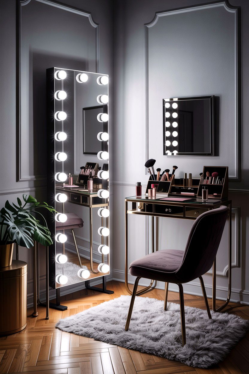 Lighted floor mirror - 30 bedroom floor mirrors