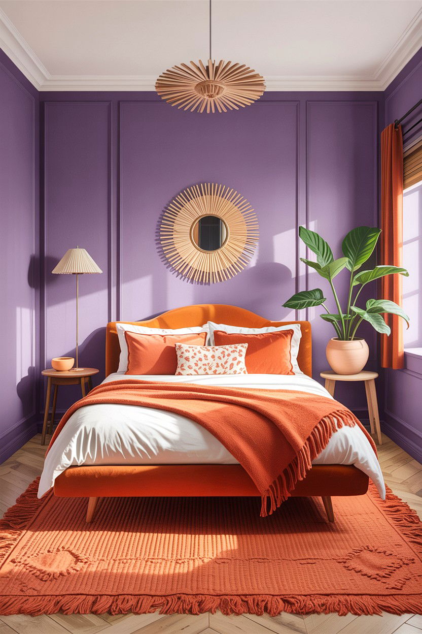 Lilac And Orange Bedroom - 30 lilac bedroom ideas