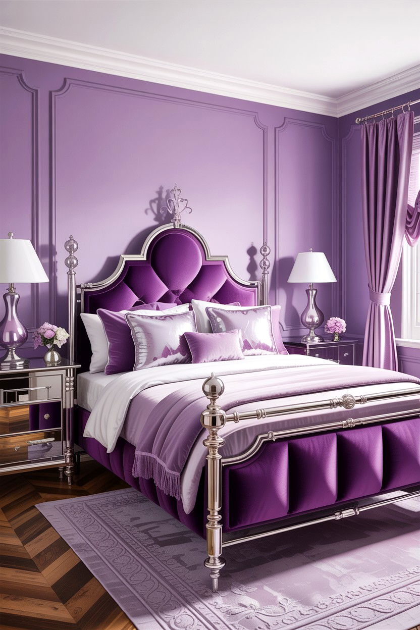 Lilac And Silver Bedroom - 30 lilac bedroom ideas