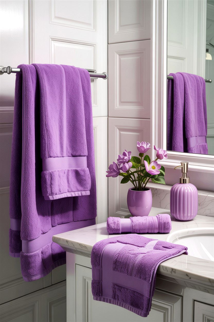 Lilac Bathroom Accessories - 30 lilac bathroom ideas