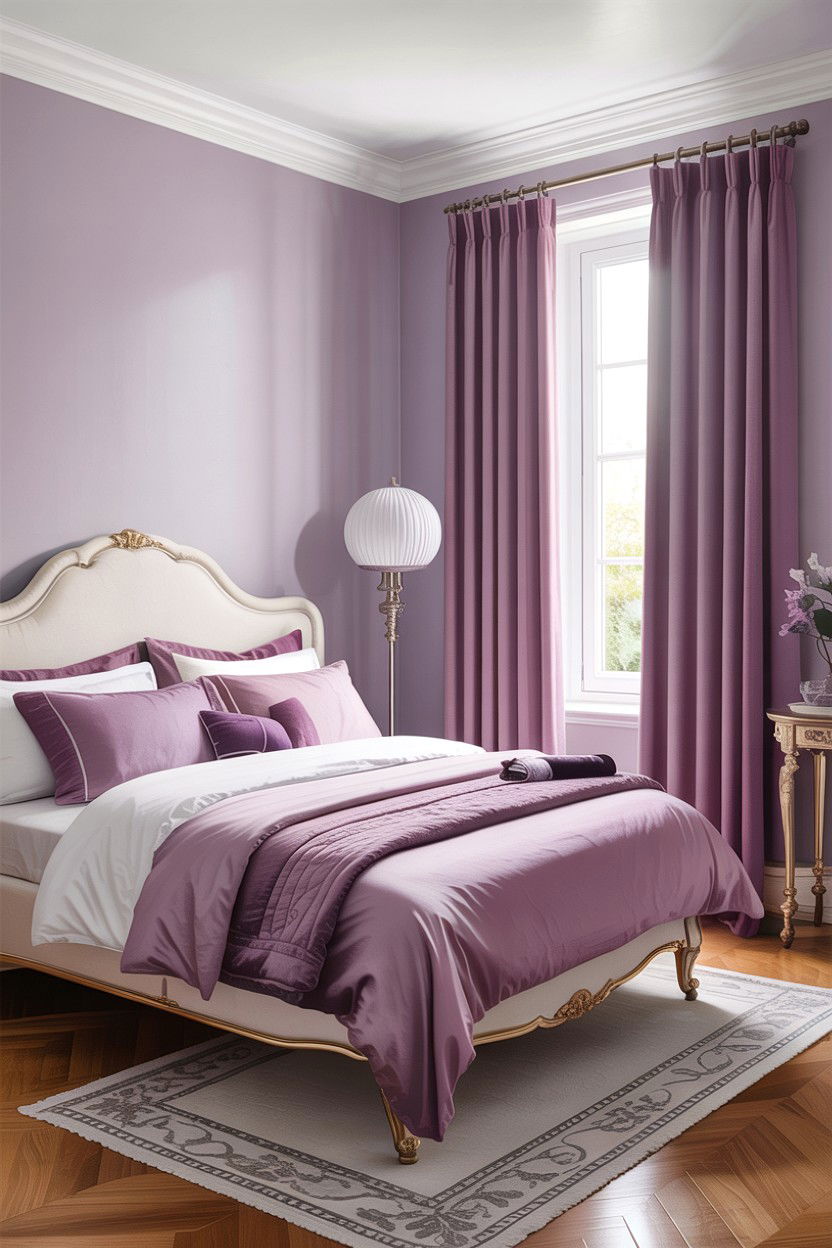 Lilac Curtains Bedroom - 30 lilac bedroom ideas