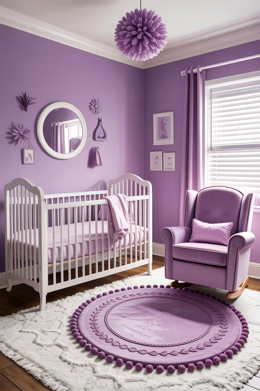Lilac Nursery - 30 lilac bedroom ideas