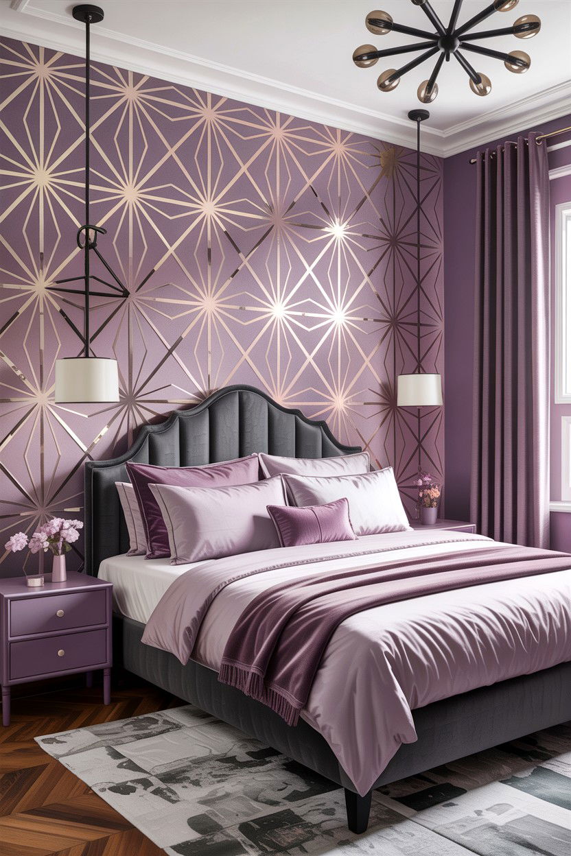 Lilac Wallpaper Bedroom - 30 lilac bedroom ideas