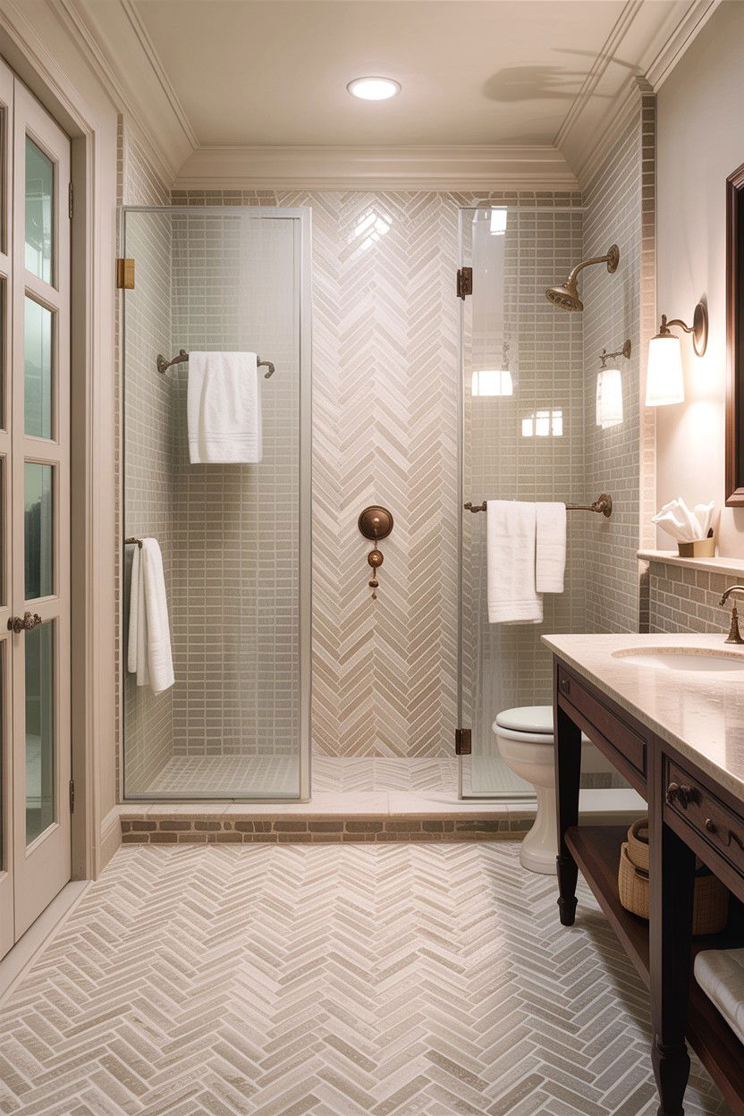 Limestone Mosaic Tile Bathroom - 30 limestone bathroom ideas